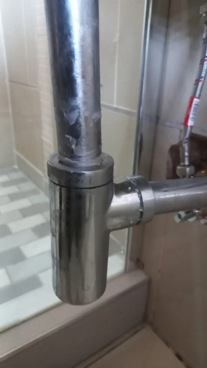 Basin waste and pop up plug leak Sandton bathroom