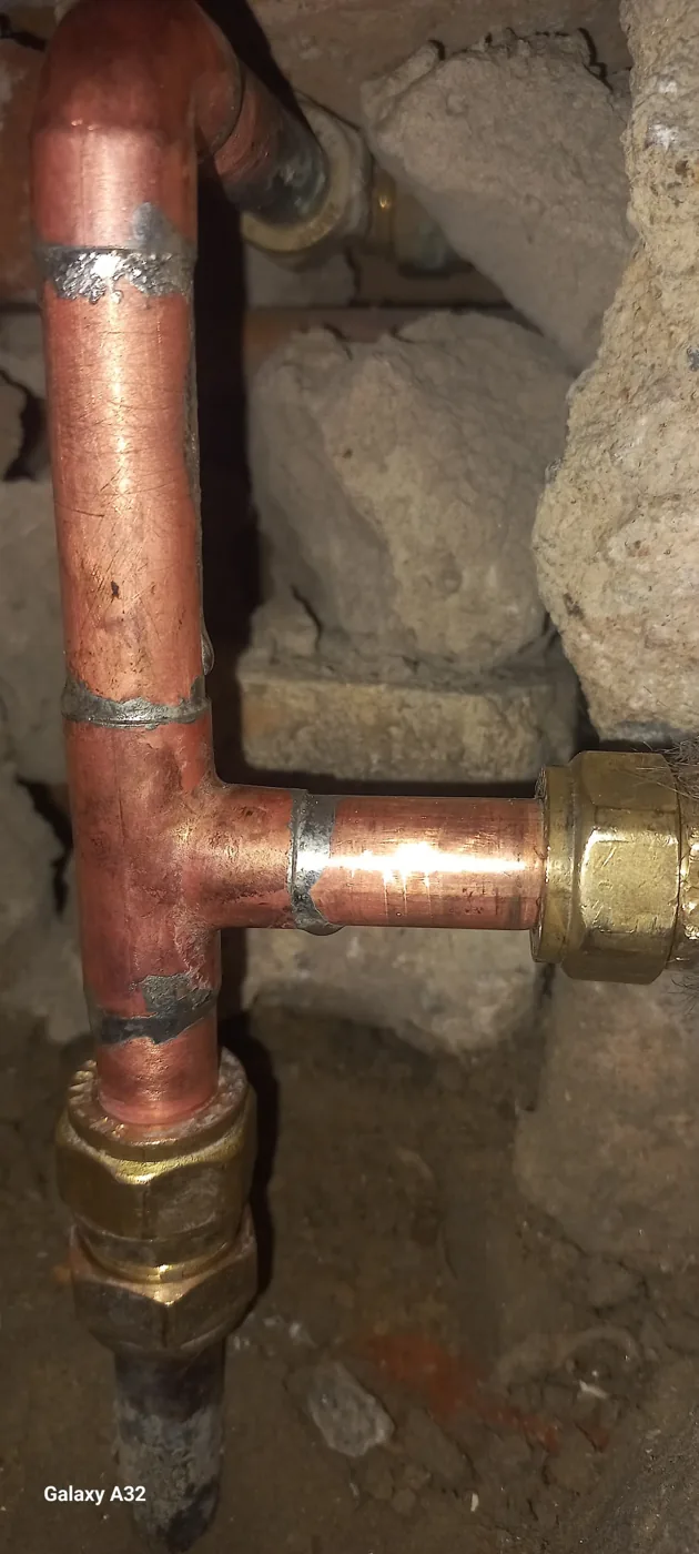 Wall pipe leak Sandton copper repair behind exposed masonry