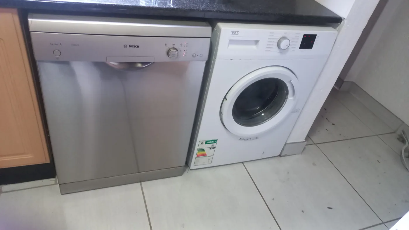 Dishwasher connection Sandton with appliance hose routing, isolation valve and waste connection checks
